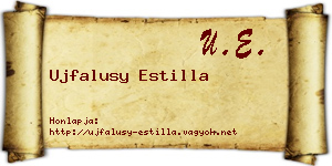 Ujfalusy Estilla névjegykártya